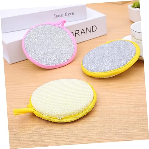 Image of Healifty 15 Pcs Cleaning Sponge Pad Cleaning Scouring Pad Dishwashing Pad Sponge for Dishwashing Sponge Mat Non-Stick Oil Dish Towels