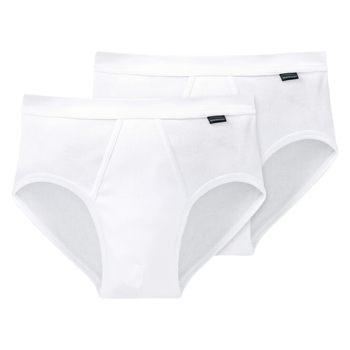Schiesser Men's Sports Briefs, White (100-White), XL EU
