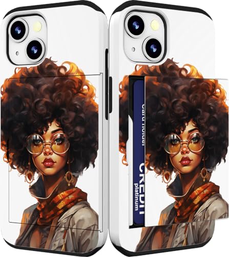 IWONE for iPhone 15 Case - Black African Woman