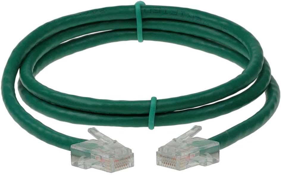 SF Cable 100ft Cat 6 Non-Booted Unshielded (UTP) Ethernet Network Cable, RJ45 Plug, 550Mhz Snagless Patch Cable, 24AWG 4pair Stranded Copper Wire - Green
