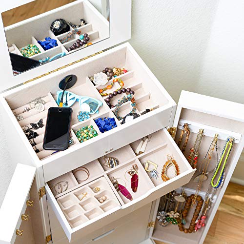 Alveare Home 2227-069 Cherise Jewelry Armoire, White thumb #6