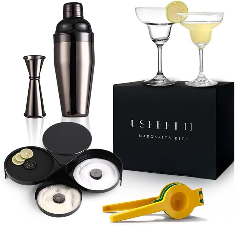 USEEKRIL Margarita Kit Set of 2 Margarita Glasses (8.5oz