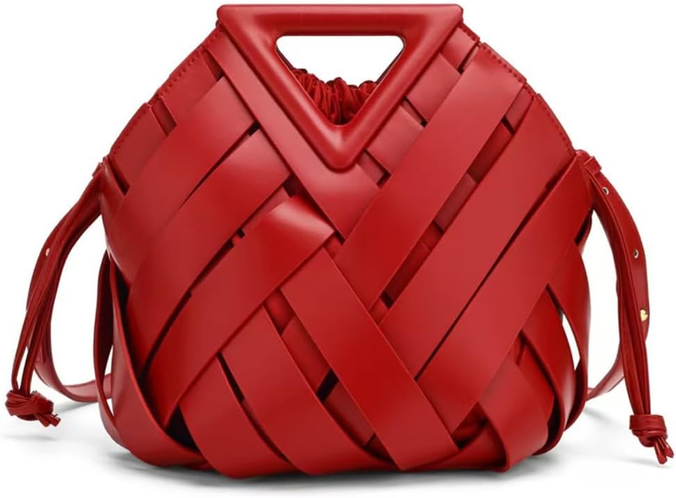 Vegan Leather Clutch Purses for Women Woven Small Crossbody Shoulder Bag Cute Top Handle Handbags Satchels 2026