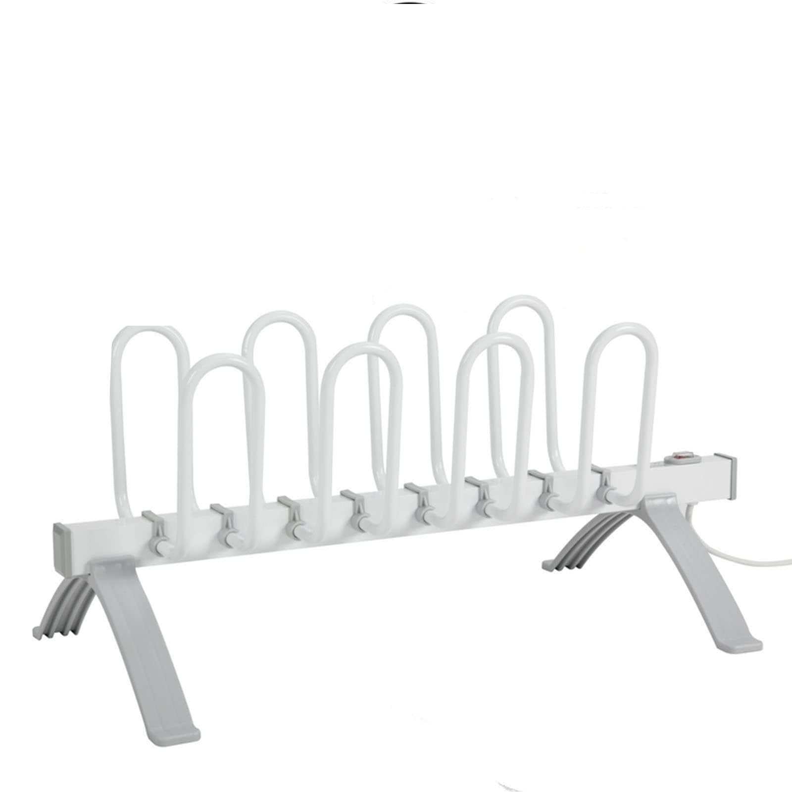 Sèche-chaussures et sèche-bottes électrique blanc à 4 grilles 610x361x365 mm