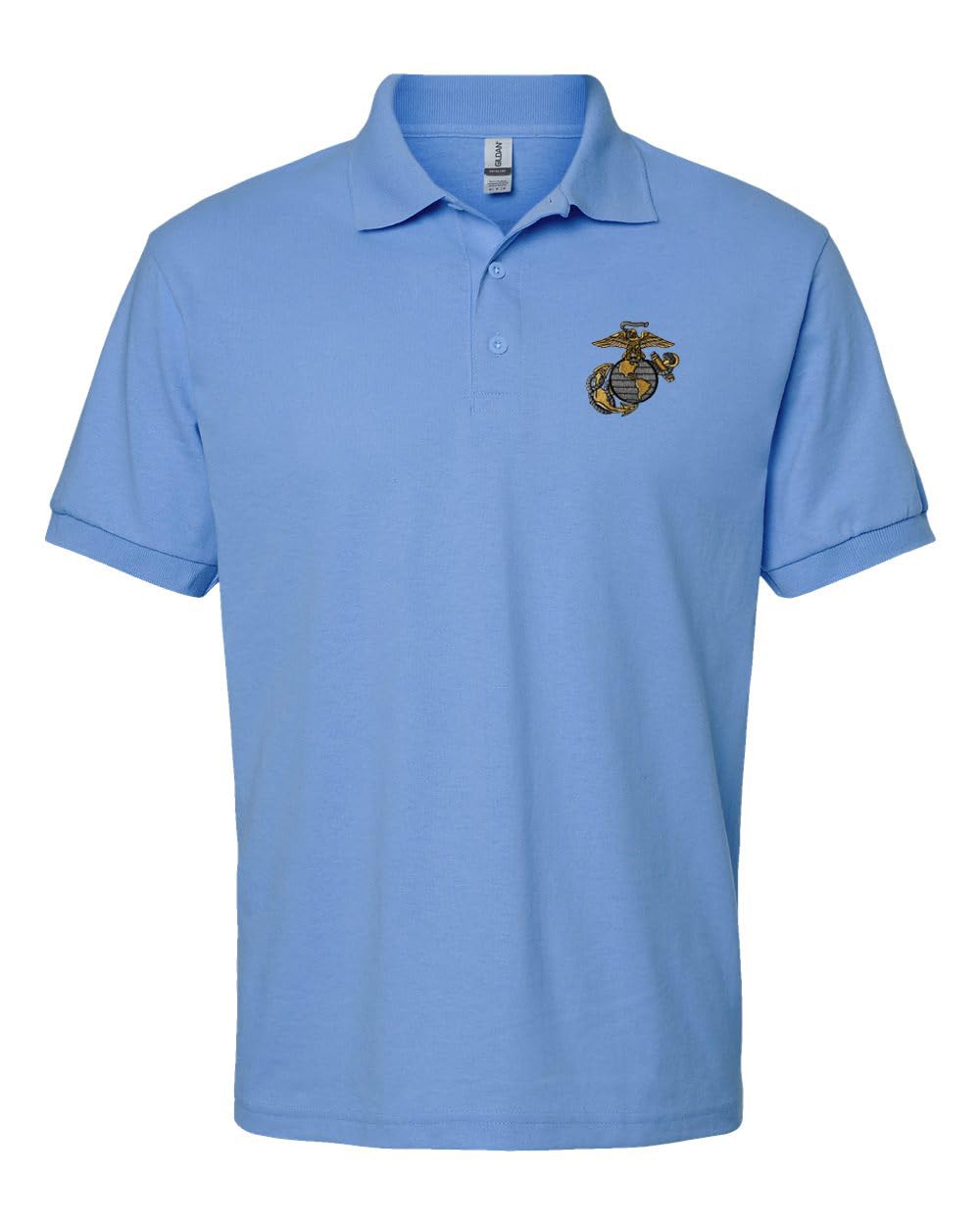 USMC EGA Eagle Anchor Globe Official Emblem Embroidered Mens Polo Shirt United States Marine Corps Licensed
