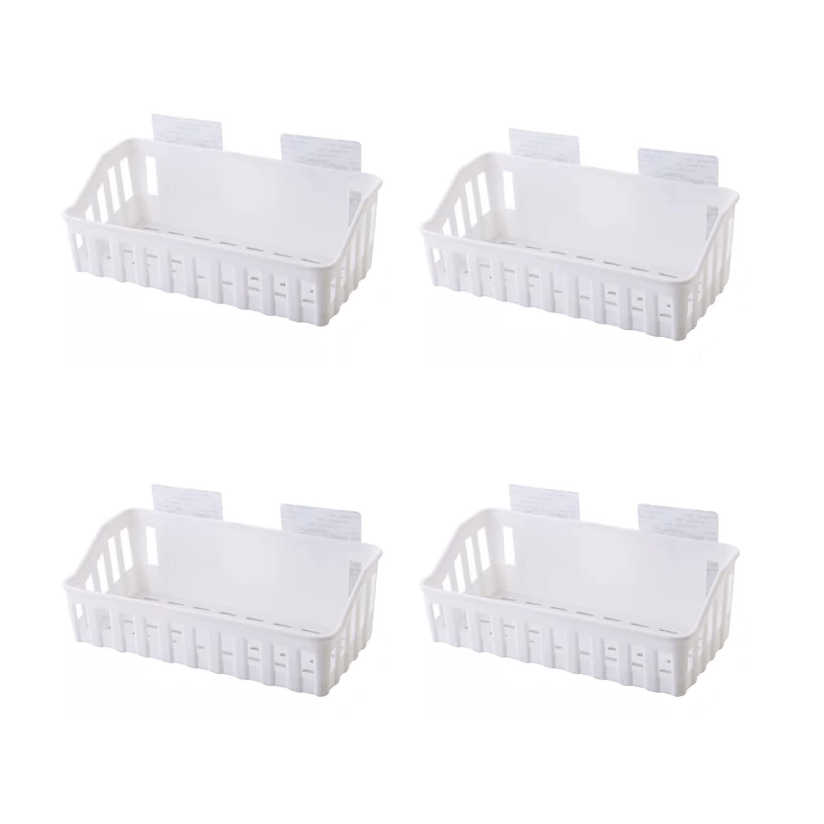 Étagère de rangement murale sans percer le carrelage support de douche plastique blanc