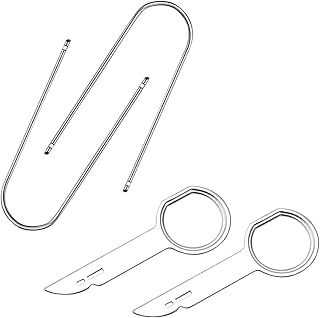 4PCS Car Radio Removal Pry Tool Kit, Auto U-Shaped Stereo Release Tool, Car Radio Removal Tool Key Stainless Steel for Disassembly of Most Car CD Audio Frequency Converter