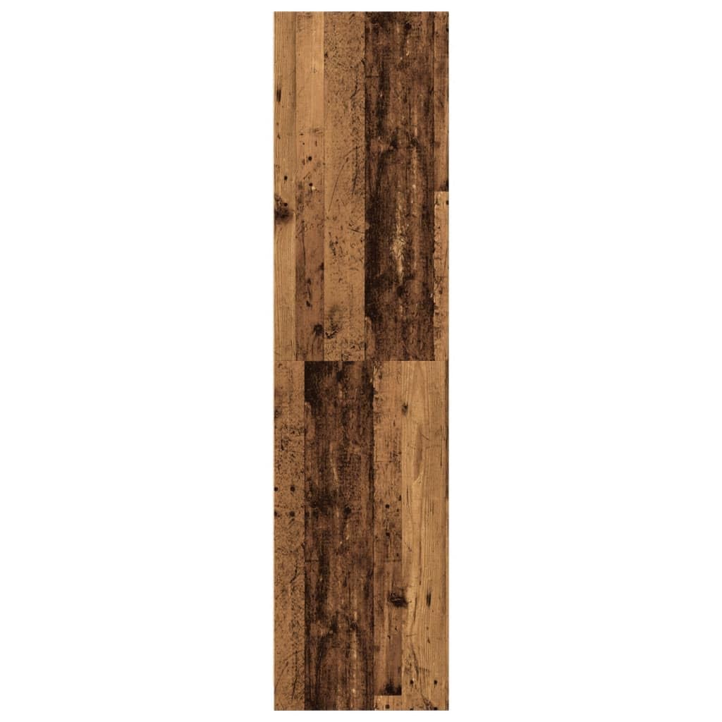 Homgoday Armario de madera envejecida, 30 x 50 x 200 cm, de madera contrachapada, muebles de oficina, mueble de almacenamiento y estantes para ahorrar espacio