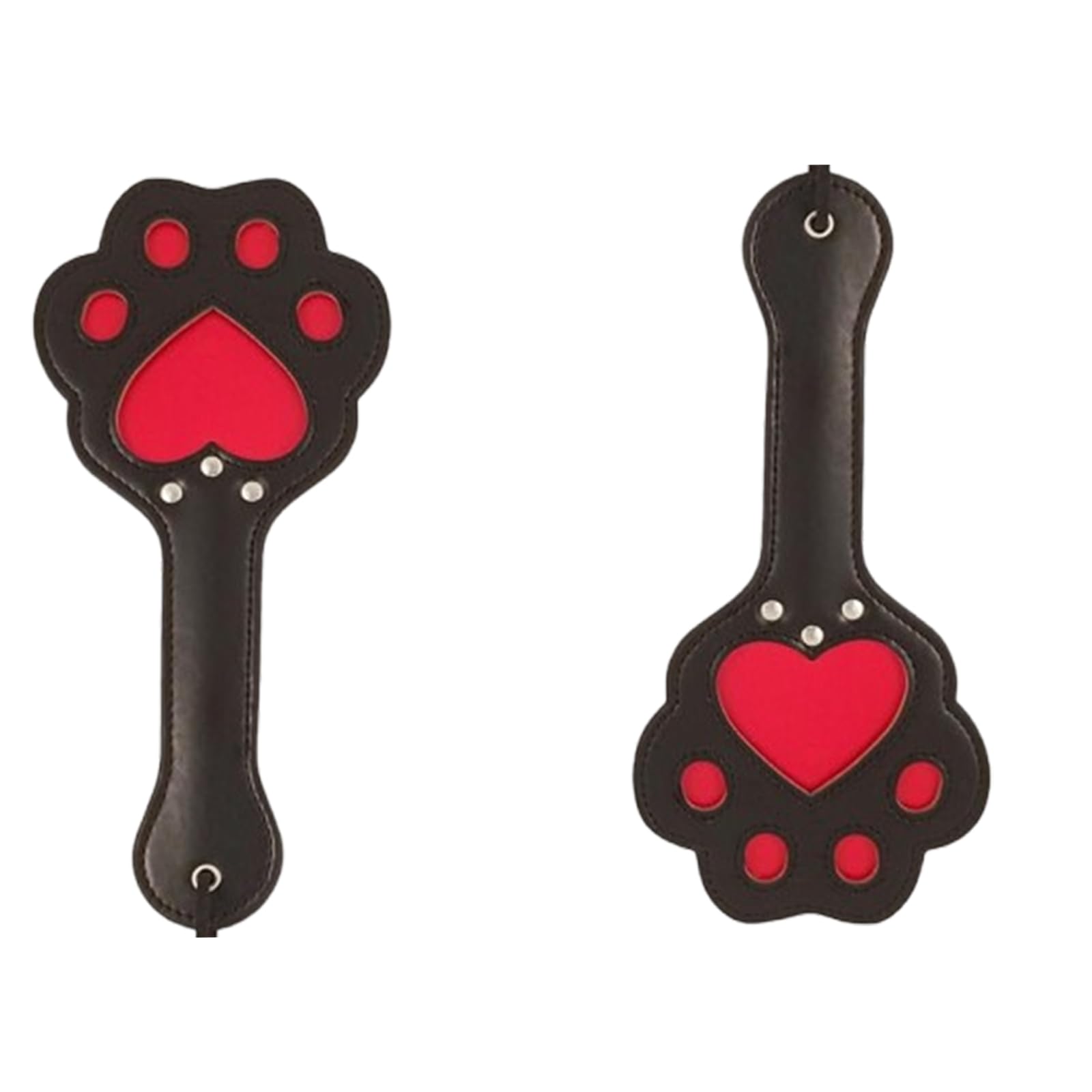 Sex Paddle with Couples Spanking Paddle for SM Games Adult Paddle Flogger for Sex PU Leather Sex Whip Adult BDSM Paddle Sex Toys: Heart Shaped Cat's Paw