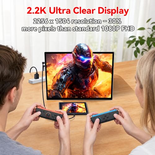 Image of S135 Portable Monitor for Switch /Switch 2 Laptop 13.5 Inches, 2.2K 2256x1504P Travel Mini Monitor IPS Display 100% sRGB Built-in Speakers Mini HDMI for PC Desktops Office Xbox PS4 /5 Console