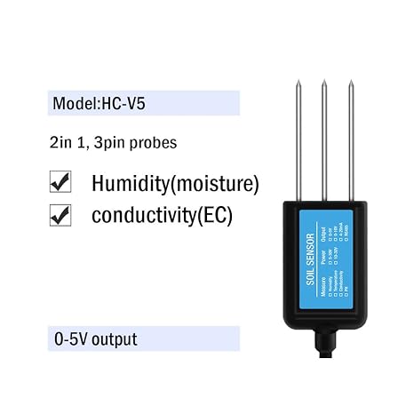 0-5V Output Soil Humidity Moisture Conductivity EC Sensor
