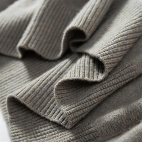 Hgvcfcv Men Fall Winter Mock Neck Knitted Casual Office Soft Warm Clothes Solid Pullover Sweater4