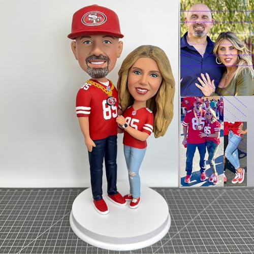 Custom Bobblehead Anniversary Gifts for Couples Personalized Handmade Clay Figurine, Fully Customizable Sculpture Doll Romantic Gift for Her Him Boyfriend Girlfriend Wife Husband Women Men