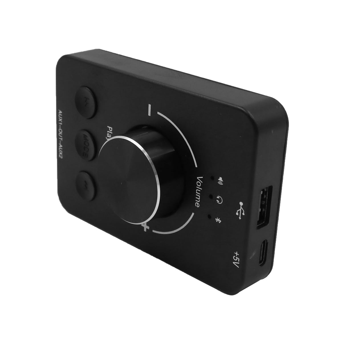 Controller volume USB Ricevitore Bluetooth Commutatore audio da 3,5 mm Supporto U stick Manopola di controllo multimediale