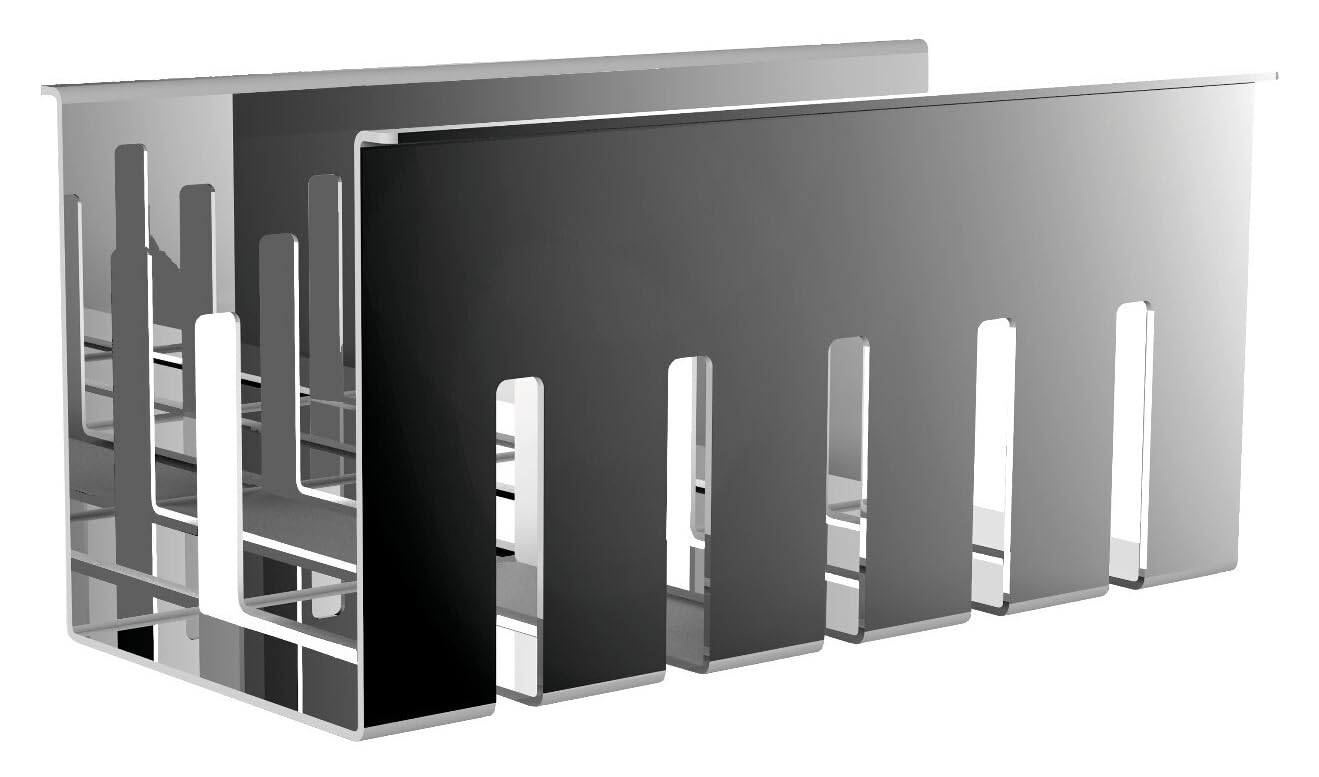 Emco Liaison 184500101 - Cesta de Ducha cromada para carriles, Cesta Colgante sin taladrar, Accesorios de baño, Profundidad 91 mm
