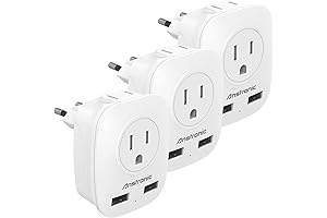 Anstronic International Power Adaptor with 2 USB Ports