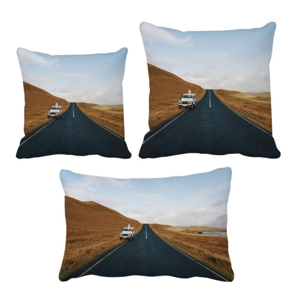 Housse de coussin voiture ciel gazon déco maison et voyage