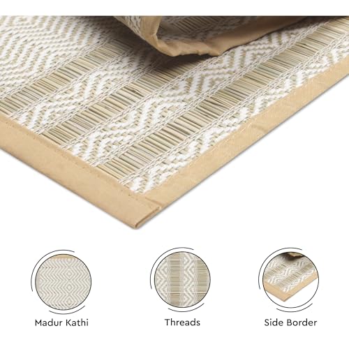 Image of Encasa XO Dining Table Runner 4 Seater, Handcrafted Madurkathi River Grass