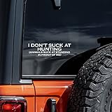 I Don't Suck at Hunting Decal Vinyl Sticker Auto Car Truck Wall Laptop | White | 8' x 2'