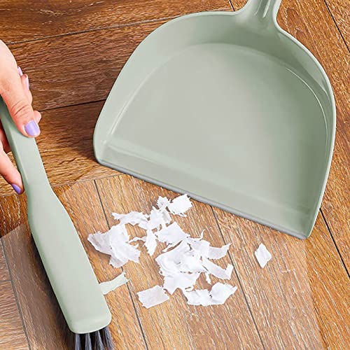 NEDLON Handfeger Und Kehrblech Set, Schaufel Handbesen, Reinigungswerkzeuge Für Den Schreibtisch, Bettbesen, Staubbankbürste, Für Die Küche, Schreibtisch, Tierhaartastatur(GrüN) – Bild 3