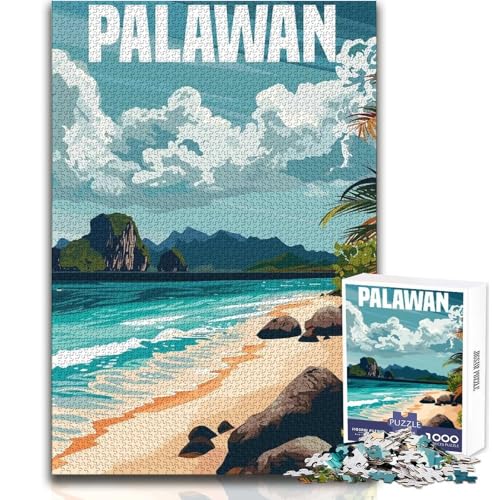 Rompecabezas de 1000 piezas para adultos, juego de ingenio de las Islas Palawan 38x52cm