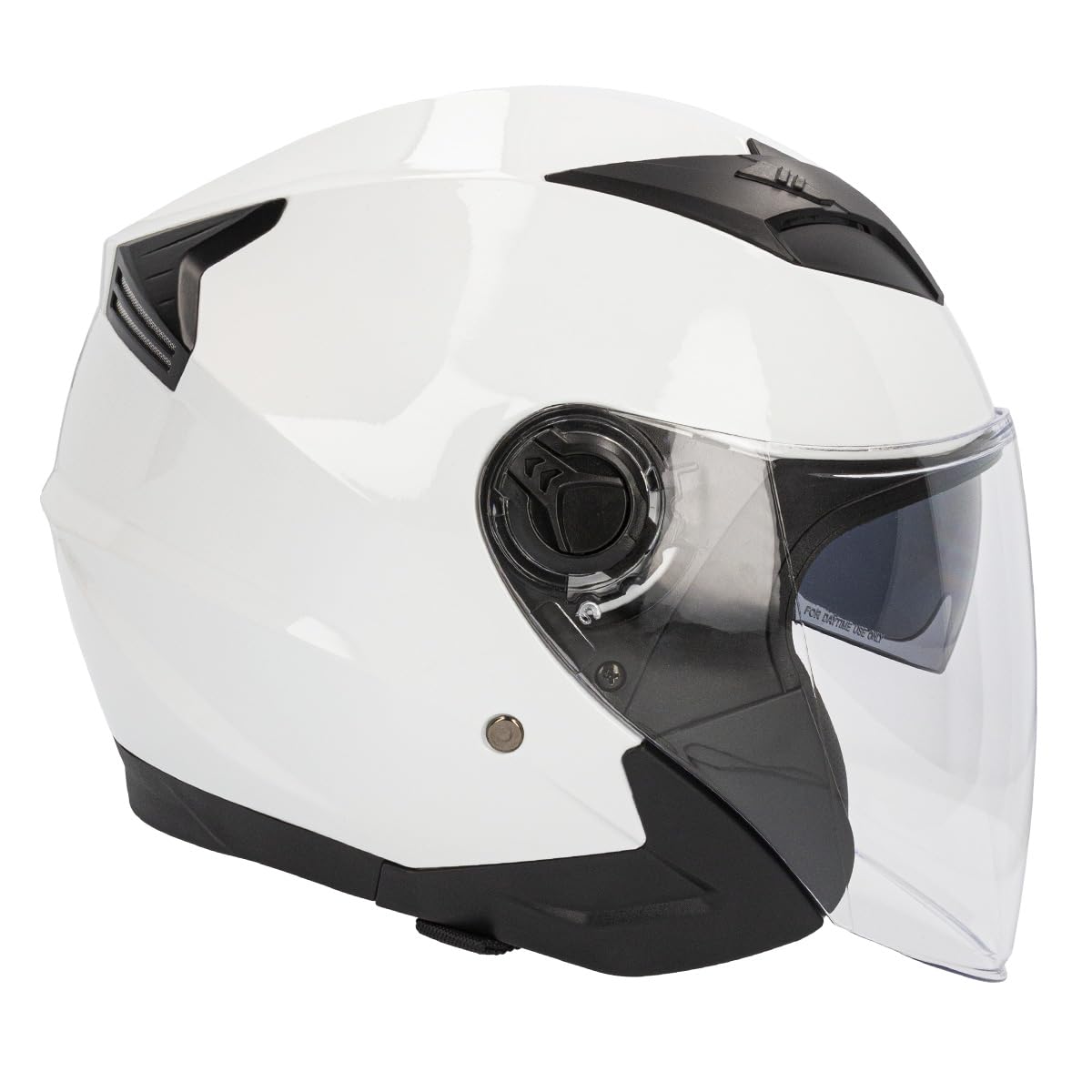 Casco Moto Jet Curve Mercury, Materiale ABS, Visore Solare Affumicato, Chiusura Micrometrica, Adulti, Uomo e Donna, ECE 22.06