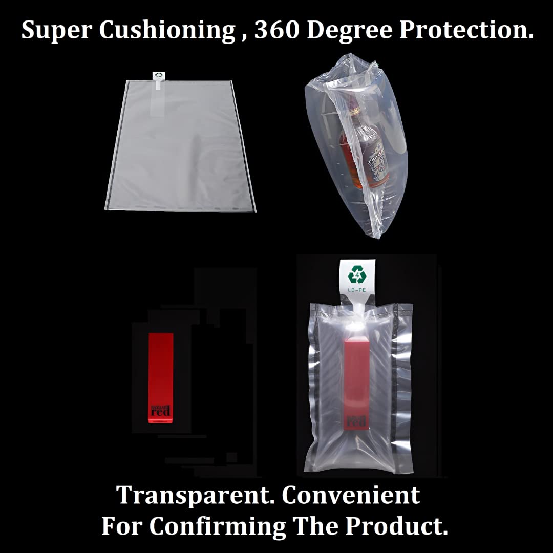 Aufblasbare Luftverpackungsbeutel aus transparentem Kunststoff, 20,1 x 30 cm, 100 Stück