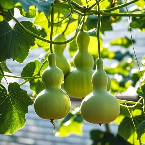 semillas de calabaza de botella - orgánicas variedades antiguas resistentes 150pcs