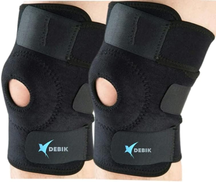 Adjustable Compression Knee Cap Support Brace for Sports | Gym | Arthritis | Running | Joint Pain Relief | and Protection for Men and Women (MEDIUM)