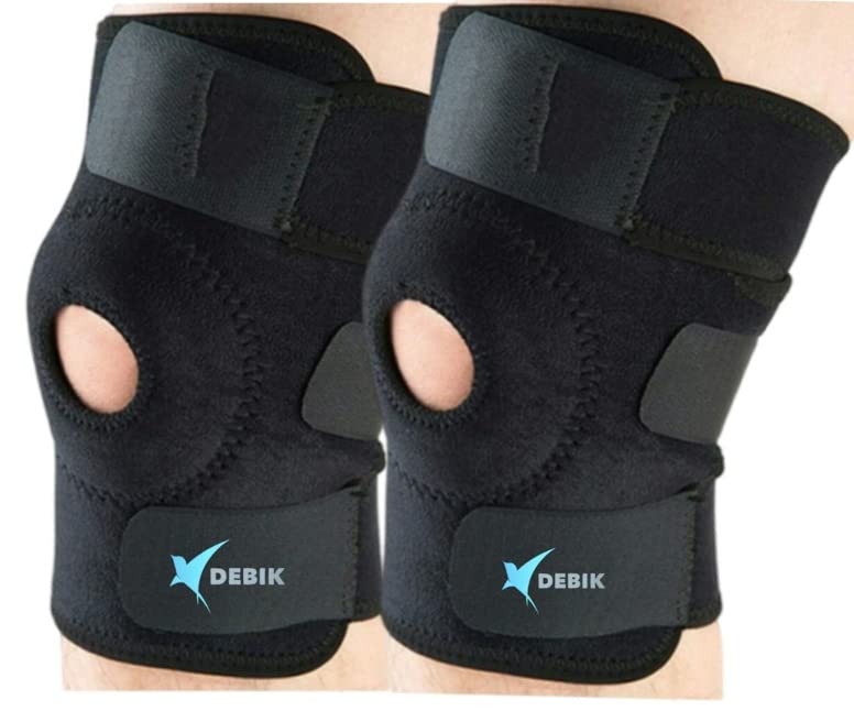 Adjustable Compression Knee Cap Support Brace for Sports | Gym | Arthritis | Running | Joint Pain Relief | and Protection for Men and Women (MEDIUM)