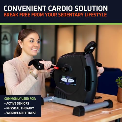 Image of DeskCycle MagneTrainer-ER Mini Exercise Bike with Ultra-Smooth Magnetic Resistance, Arm and Leg Exerciser for Joint Mobility, Circulation, and Recovery, Black (DSK-SPO-MGTRAINER)