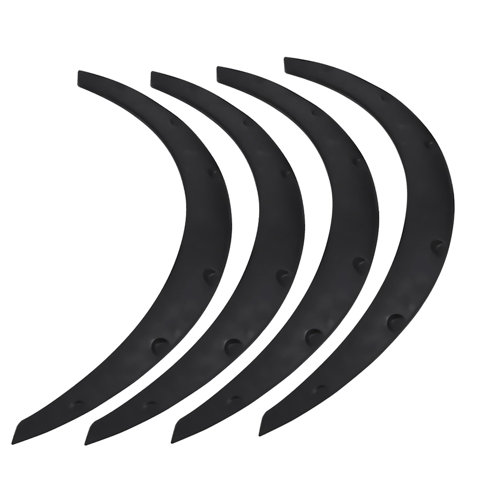 Protector de cejas para ruedas de plástico PP negro, 4 piezas, compatible con vehículos todo terreno