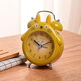 cute alarm clock cartoon Movimiento de cuarzo silencioso: el movimiento de barrido silencioso proporciona una manecilla de segundos, de modo que la manecilla de segundos se mueve continuamente en el dial sin marcar, y no marcará para las personas inquietas.