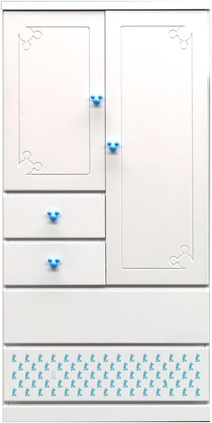 Amazon Co Jp アルファタカバ ディズニー家具シリーズ シンプルミッキー 80cm幅ベビータンス ブルー ホーム キッチン