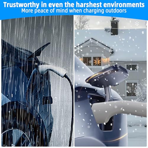 Typ 2 Ladekabel Schuko, 3.5KW 6-16A Tragbares Ladekabel EV Chargers mit Steuerbarer Digitalanzeige für Elektroauto, EV Ladegerät für Model 3/Y 3008/508, C5X, DS7, GLA, Q3, X3 (3.5kW 16A)