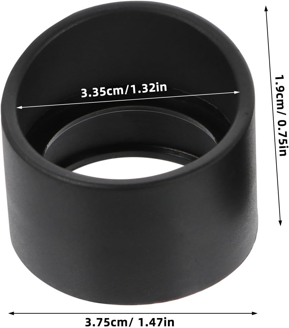 Milisten Rubber Eye Guards Cups for Microscope Eyepiece 33 Mm Inner Diameter, 2 Pieces Eyepiece Covers Eye Shield Cylindrical Design for Binocular Stereo Microscope Accessories