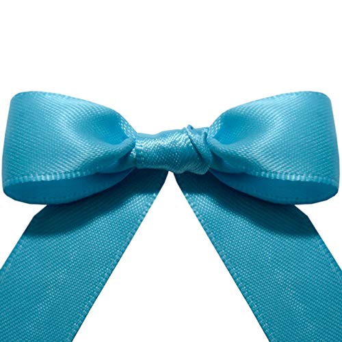 Image of Morex Ribbon 08816 /50-340 Double Face Satin Ribbon, 3 /8 inchx 50 Yd, Turquoise