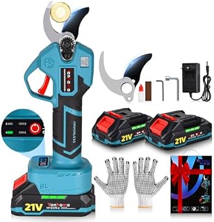 Akku Astschere 40mm Elektrische Gartenschere für Makita 18V Akku, 1000W Bürstenloser Motor, SK5 Klingen, LED-Display, Doppelte Sicherheitsverriegelung, für Garten, Sträucher und Äste