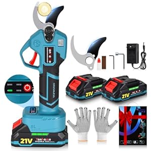 Akku Astschere 40mm Elektrische Gartenschere für Makita 18V Akku, 1000W Bürstenloser Motor, SK5 Klingen, LED-Display, Doppelte Sicherheitsverriegelung, für Garten, Sträucher und Äste