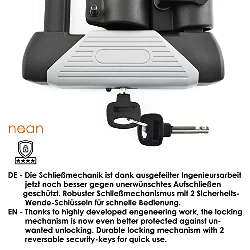 nean Bügelschloss Vierkant mit Halterung - 5