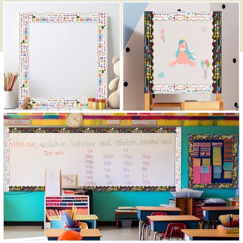 Containlol 118 ft Borders for Bulletin Board, Motivational Classroom Decoration, Growth Mindset Bulletin Boarders Scalloped Trim for Back to School Office Wall Poster Chalkboard Decor - Image 6