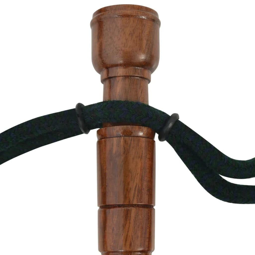 vidaXL Cornemuse Ecossaise pour Enfants Tartan Vert Joueur Bois de Sheesham