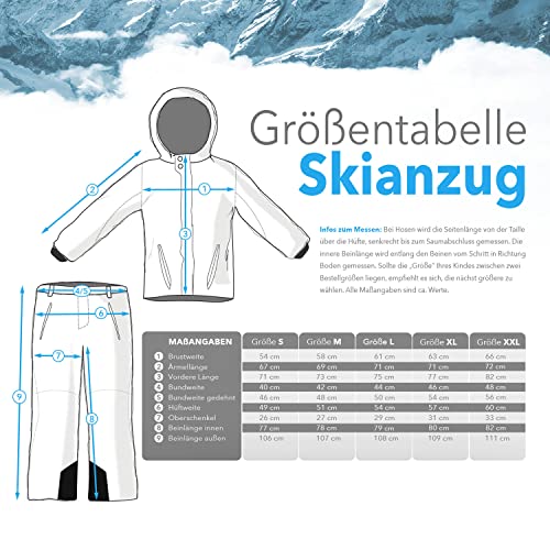 Foto von Killtec Herren Skianzug Größe S - mit 10000mm Wassersäule, PFC frei - Skijacke Schwarz - Skihose Senfgelb