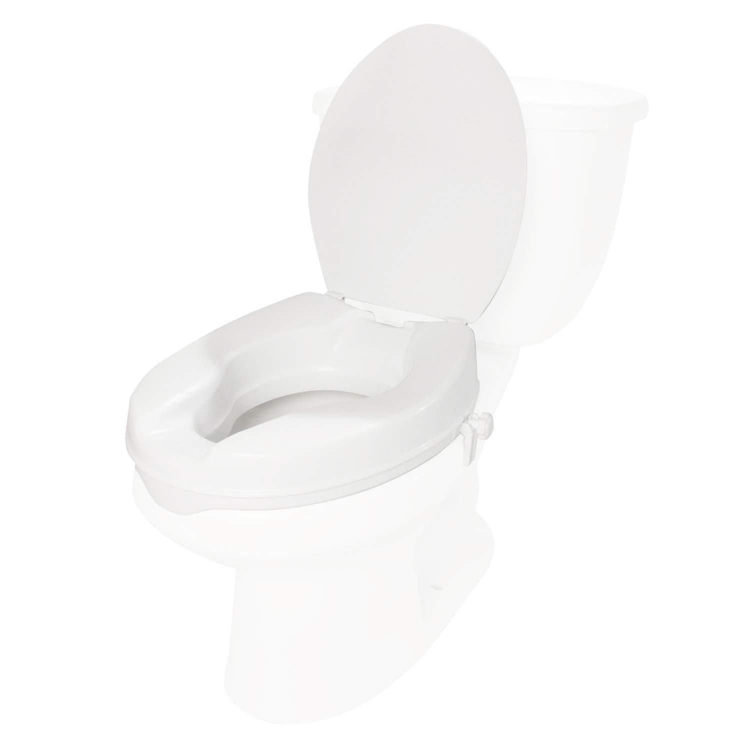 PCP Raised Toilet Seat, 2Inch Increase Height for Standard Round Shape