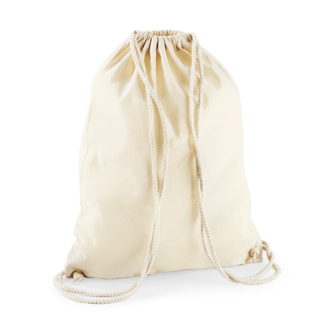 minimutz Turnbeutel Baumwolle zum Zuziehen - Schuhbeutel zum Bemalen Bedrucken - Sportbeutel Gymbag Jute Rucksack (natur)