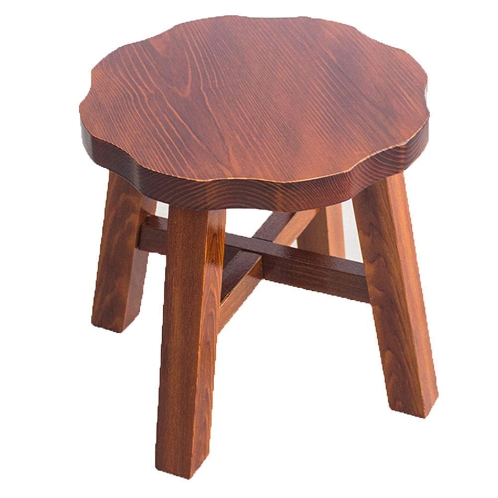 Tabouret Rond Bois Massif repose-pieds canapé banc de salon adulte