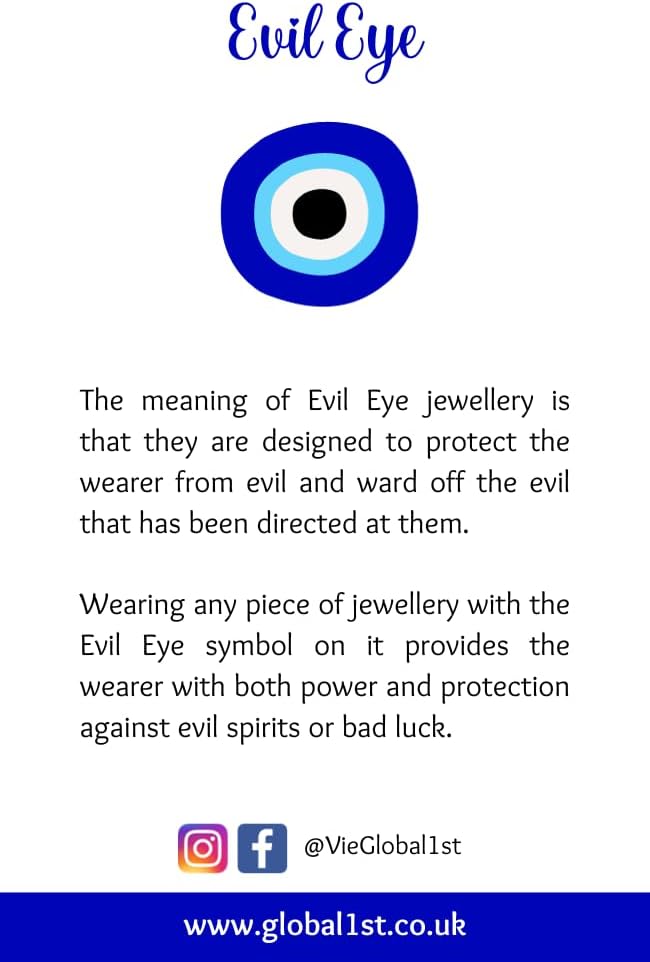 VIE Evil Eye Bracelet with 2 Gold Beads Each Side