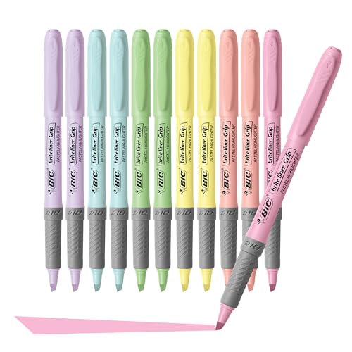 45% Off BIC Pastel Highlighters - 12-Count Set for Journaling