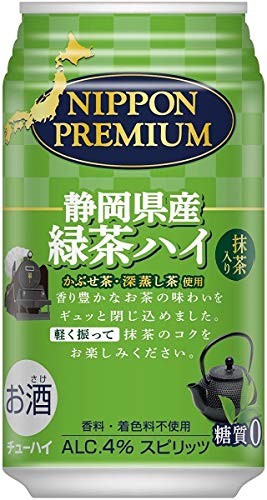 合同酒精 スピリッツ 缶チューハイ ニッポンプレミアム 静岡緑茶ハイ 340ml缶 2ケース48本入