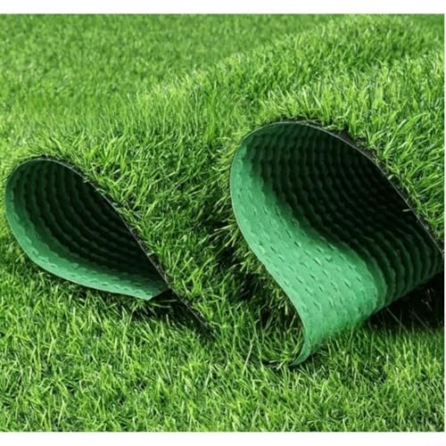 Kivivaka Césped artificial con agujeros de drenaje, césped sintético resistente a los rayos UV para jardín, patio, mascotas y niños, tapete verde realista (1.2 pulgadas, 50 x 60 cm)